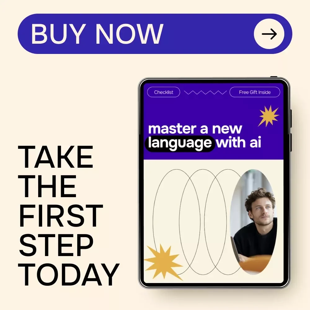Master a New Language with AI Checklist | Smart Language Learning Planner | ai for learning a new language Digital Download