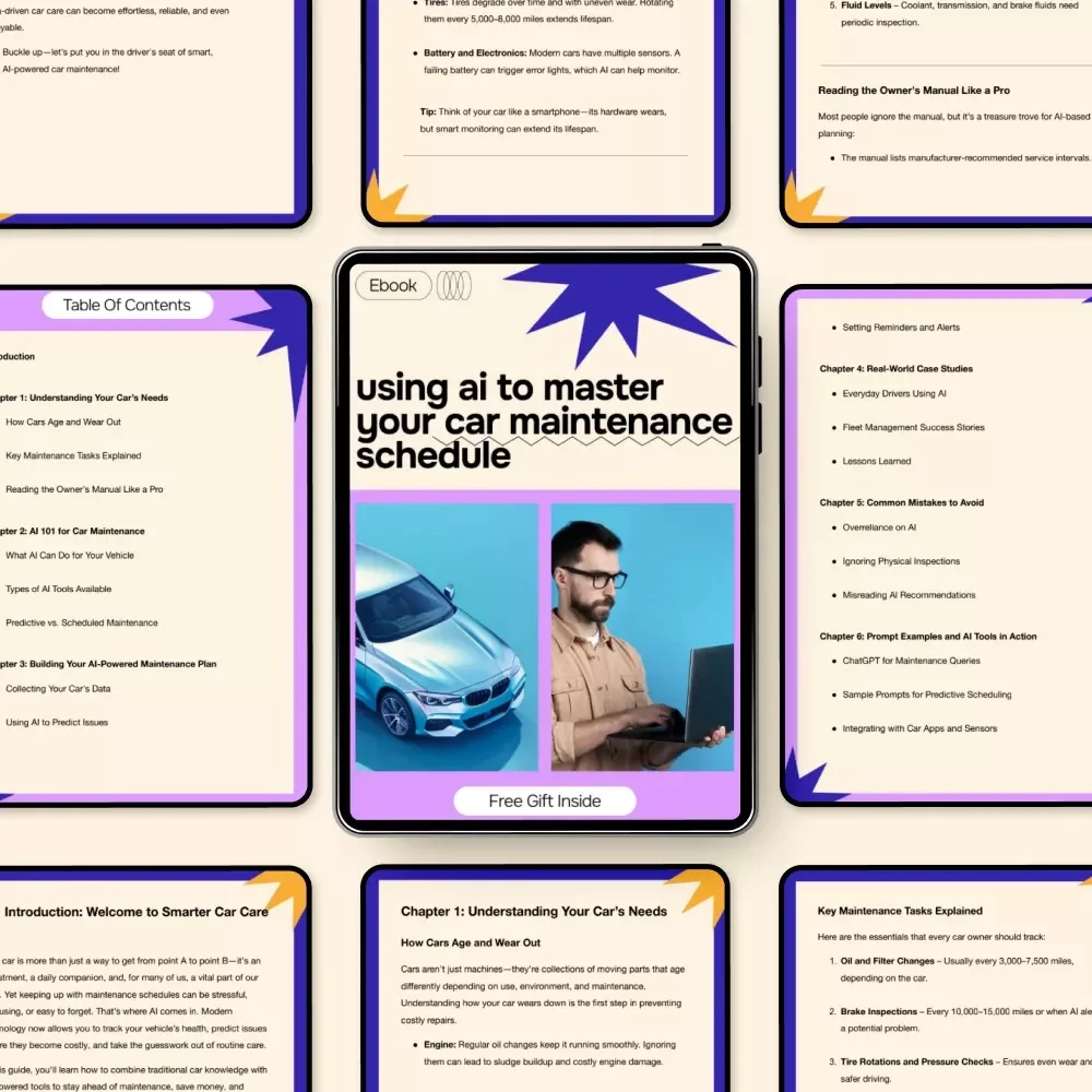 Using AI to Master Your Car Maintenance Schedule | Smart Vehicle Care eBook | ai for car maintenance schedules Guide for Modern Drivers