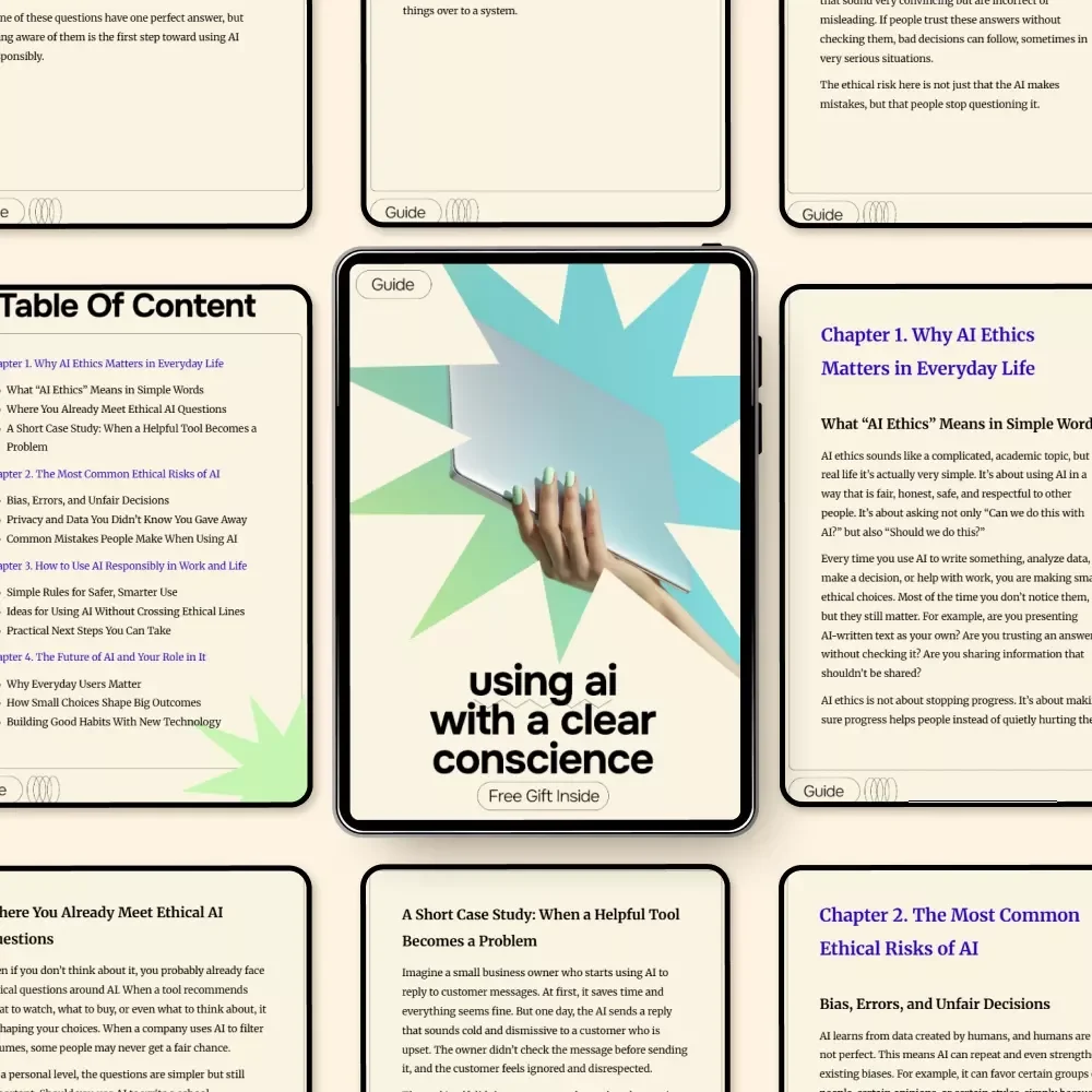 Using AI With a Clear Conscience: The Ultimate Guide to AI Ethics What Everyone Should Know – Digital Download Guide