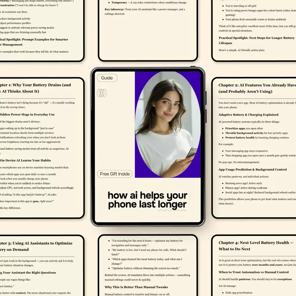 How AI Helps Your Phone Last Longer – Smart Guide to ai for optimizing your phone's battery life, Battery Health, AI Phone Tips, Digital Download