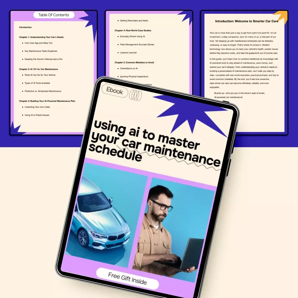 Using AI to Master Your Car Maintenance Schedule | Smart Vehicle Care eBook | ai for car maintenance schedules Guide for Modern Drivers