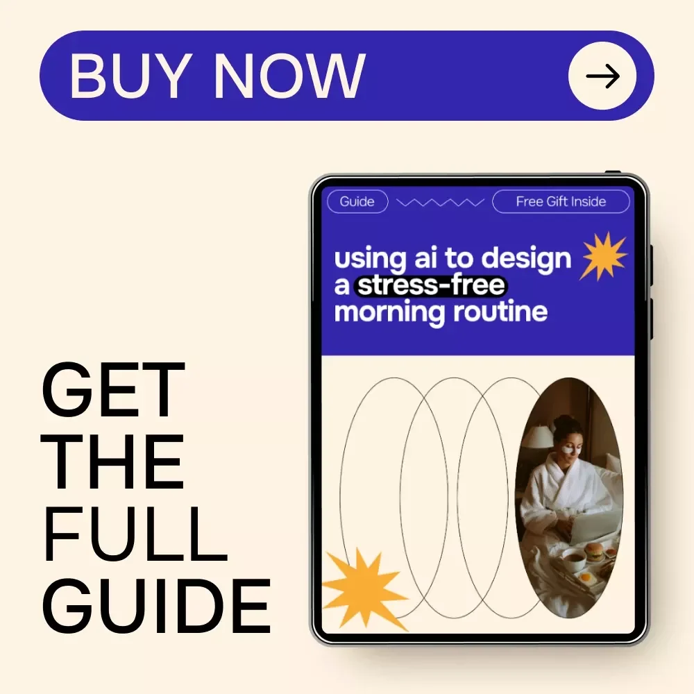 Using AI to Design a Stress-Free Morning Routine | Digital Guide for ai for creating a morning routine to reduce stress, Calm Mornings, Productivity & Daily Balance