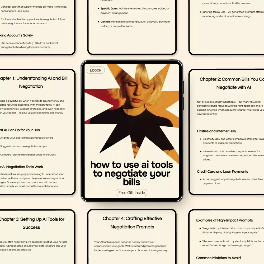 How to Use AI Tools to Negotiate Your Bills – Smart Money-Saving eBook Guide | ai tools to negotiate bills