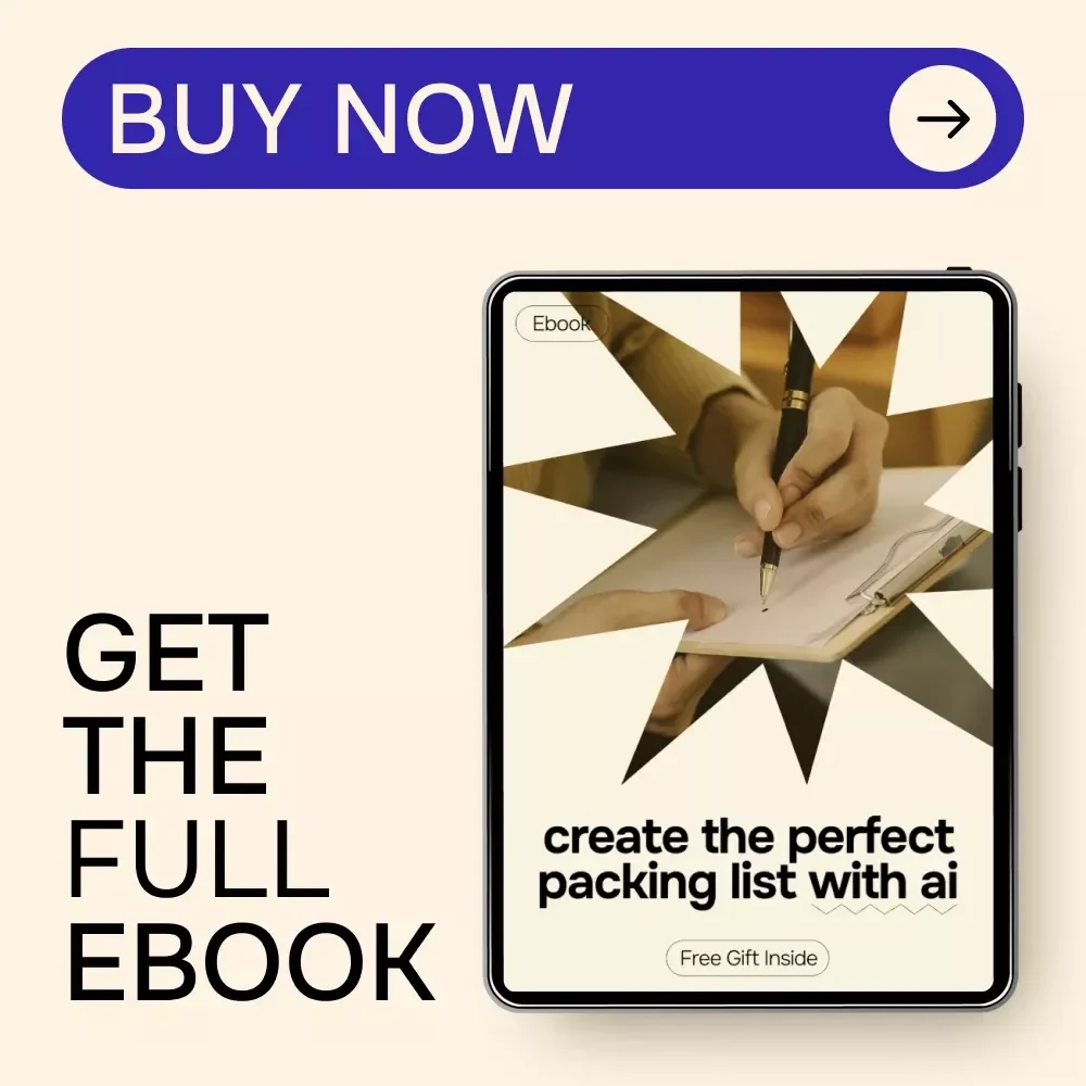 Create the Perfect Packing List with AI | Smart Travel Planner Ebook | ai for creating a packing list for travel