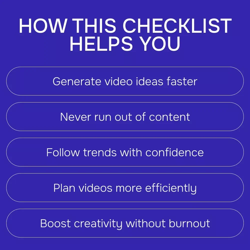 YouTube Ideas Made Easy with AI – Creator Checklist for ai for generating youtube video ideas, Content Planning & Trend Research