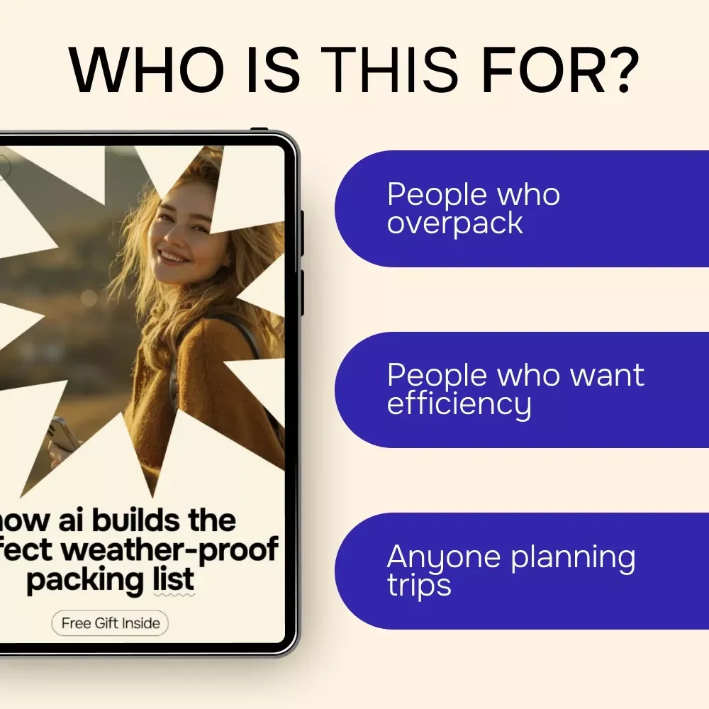 How AI Builds the Perfect Weather-Proof Packing List – Smart Travel Guide Using AI for Creating a Packing List Based on Weather | Digital Download