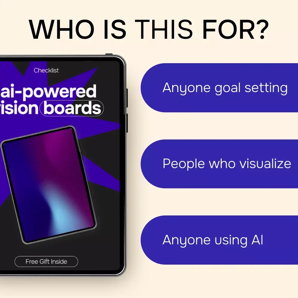 AI-Powered Vision Boards | Digital Checklist for Goal Setting, Manifestation & ai for creating a vision board digitally