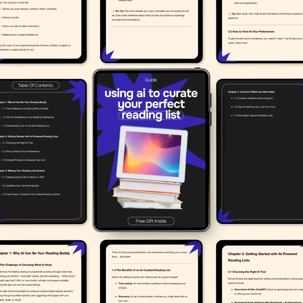 Using AI to Curate Your Perfect Reading List Guide | ai for building a reading list | Smart Digital Reading Planner