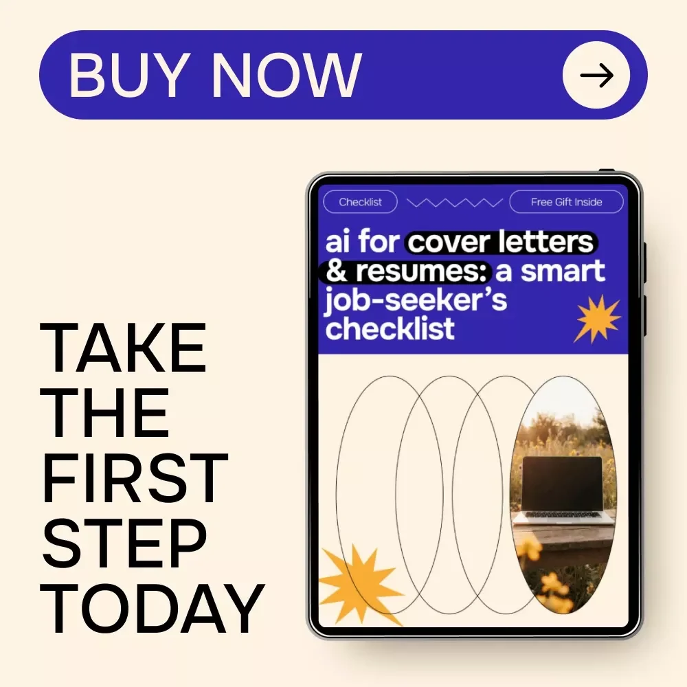 AI for Cover Letters & Resumes – Step-by-Step Checklist for Using AI for Cover Letter and Resume Writing, Job Applications, ATS Optimization, Career Tools Digital Download