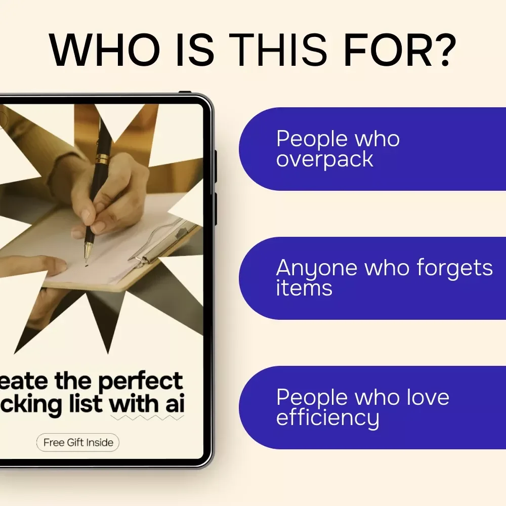 Create the Perfect Packing List with AI | Smart Travel Planner Ebook | ai for creating a packing list for travel