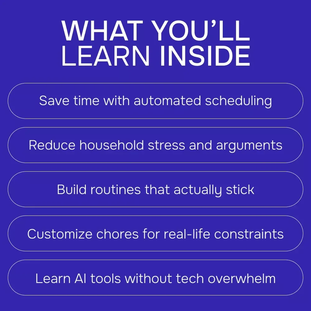 AI at Home: Your Smart Weekly Chore Scheduler | AI for Creating a Weekly Household Chore Schedule eBook | Digital Home Organization Guide