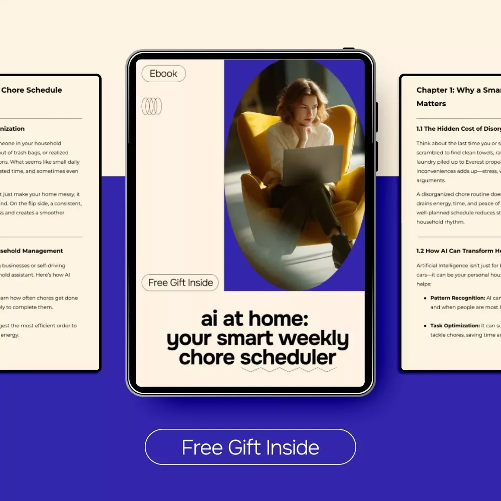 AI at Home: Your Smart Weekly Chore Scheduler | AI for Creating a Weekly Household Chore Schedule eBook | Digital Home Organization Guide