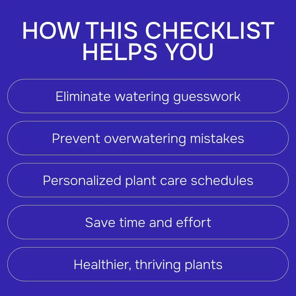 AI-Powered Plant Care Watering Schedule Checklist | Smart AI for Creating a Plant Care Watering Schedule | Digital Plant Care Checklist Download