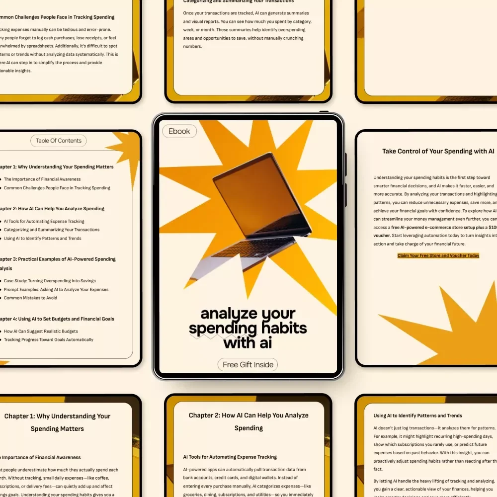 Analyze Your Spending Habits with AI – Smart Money Guide Ebook | AI for Analyzing Spending Habits, Budgeting, Expense Tracking, Digital Download