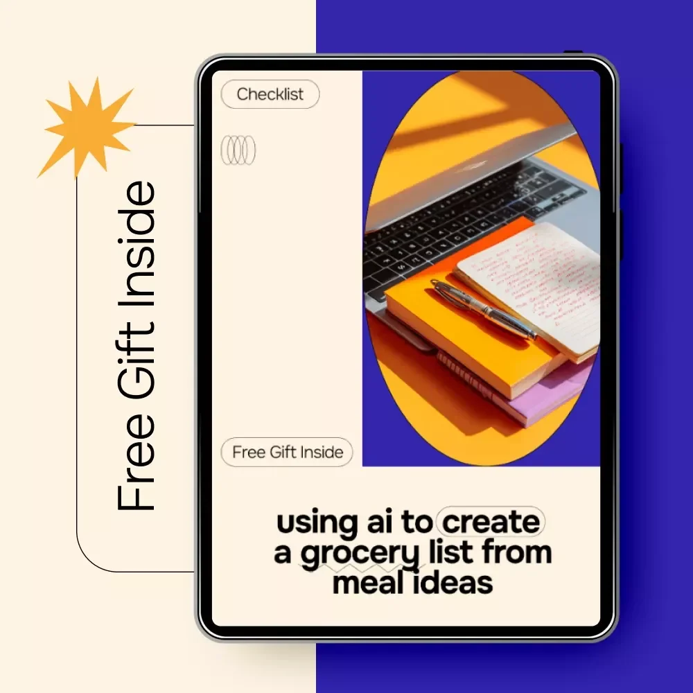 Using AI to Create a Grocery List From Meal Ideas - Digital Download Checklist