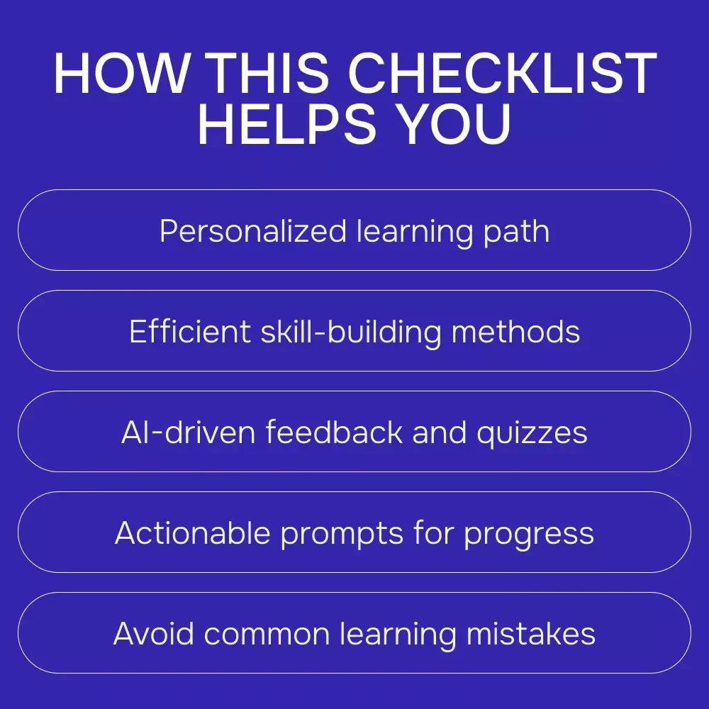 Using AI Prompts to Learn Any New Skill - A Step-by-Step Checklist for Mastery