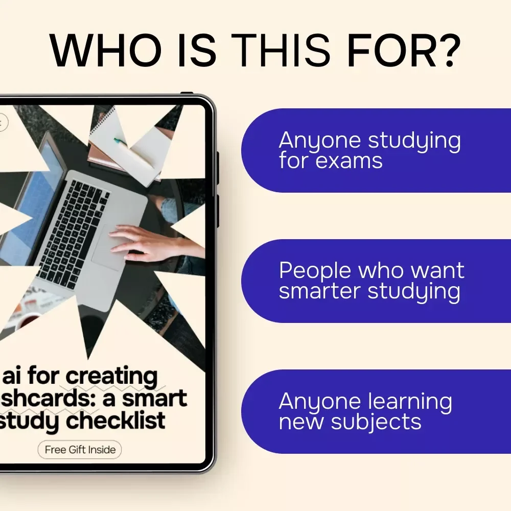 AI for Creating Flashcards: A Smart Study Checklist | Digital Study Planner for Students Using AI for Creating Flashcards for Study