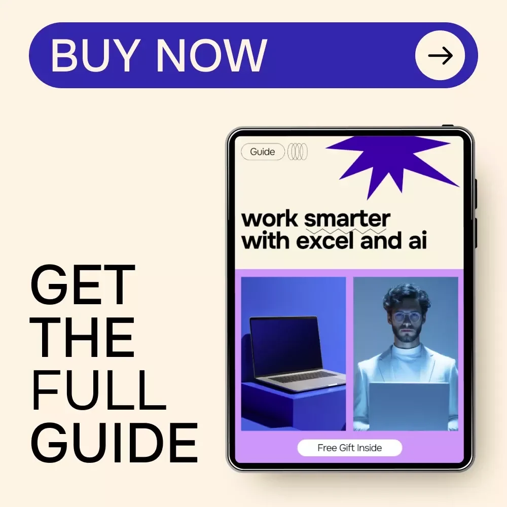 Work Smarter with Excel and AI – Practical Guide to ai for data analysis in excel, Faster Insights, Smarter Spreadsheets, Digital Download