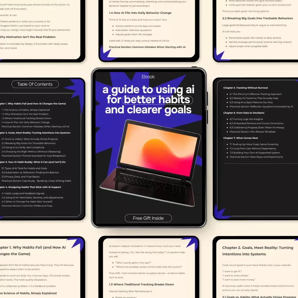 A Guide to Using AI for Better Habits and Clearer Goals – Practical Ebook on ai for tracking habits and goals, Smarter Systems, Simple Habit Building & Goal Clarity