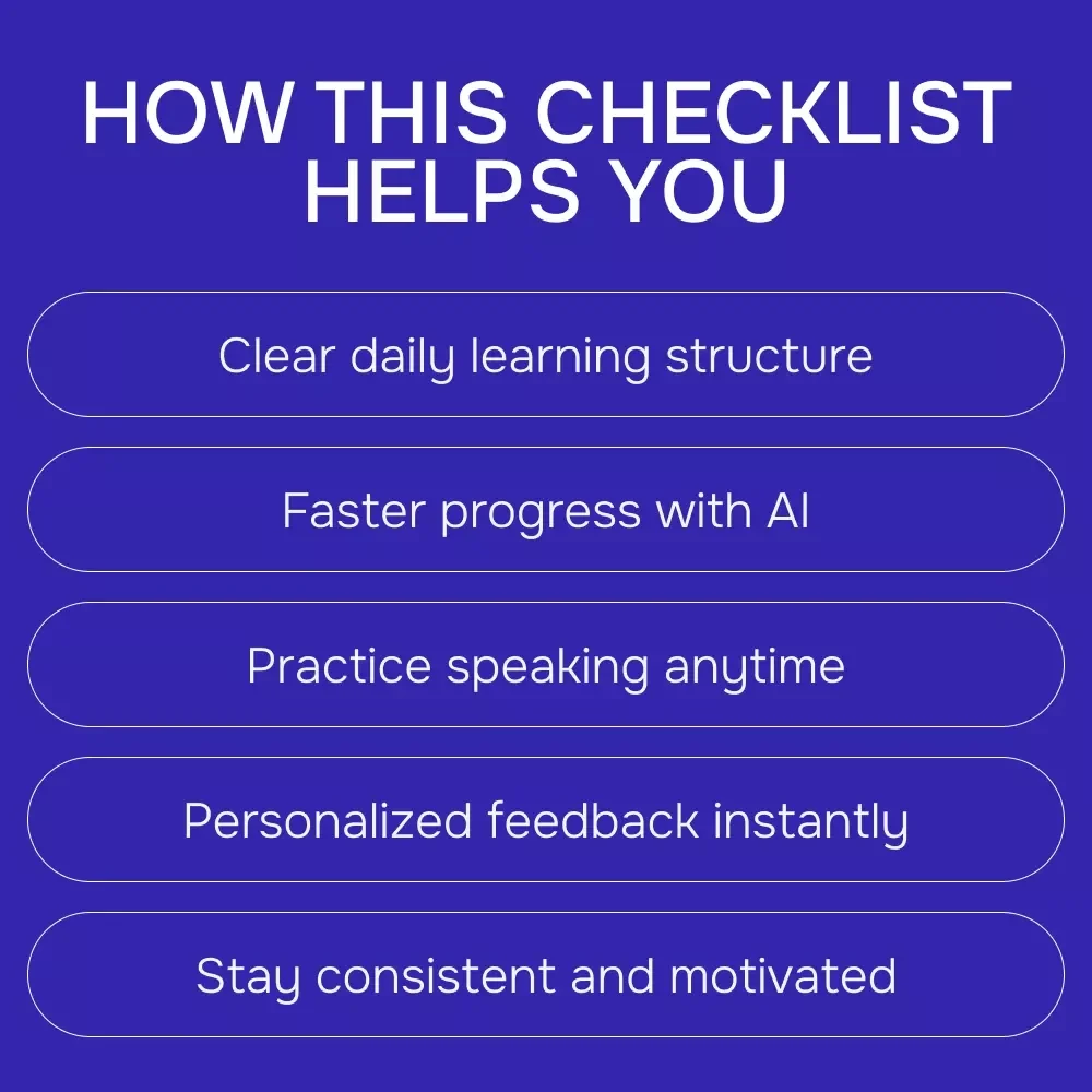 Master a New Language with AI Checklist | Smart Language Learning Planner | ai for learning a new language Digital Download