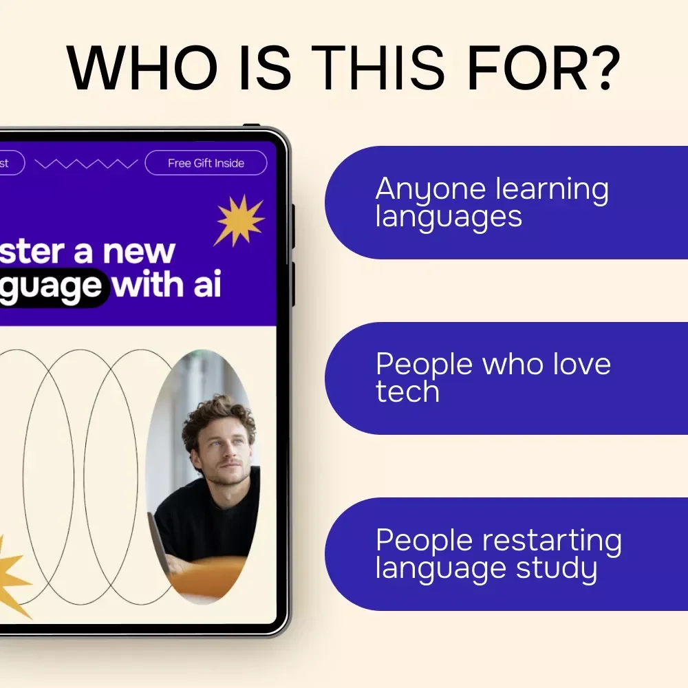 Master a New Language with AI Checklist | Smart Language Learning Planner | ai for learning a new language Digital Download