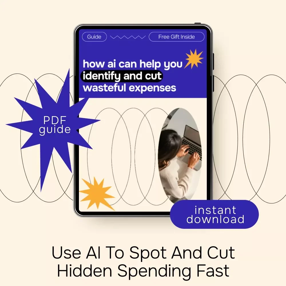 How AI Can Help You Identify and Cut Wasteful Expenses | Smart Money Guide, AI for Identifying Wasteful Spending, Digital Download