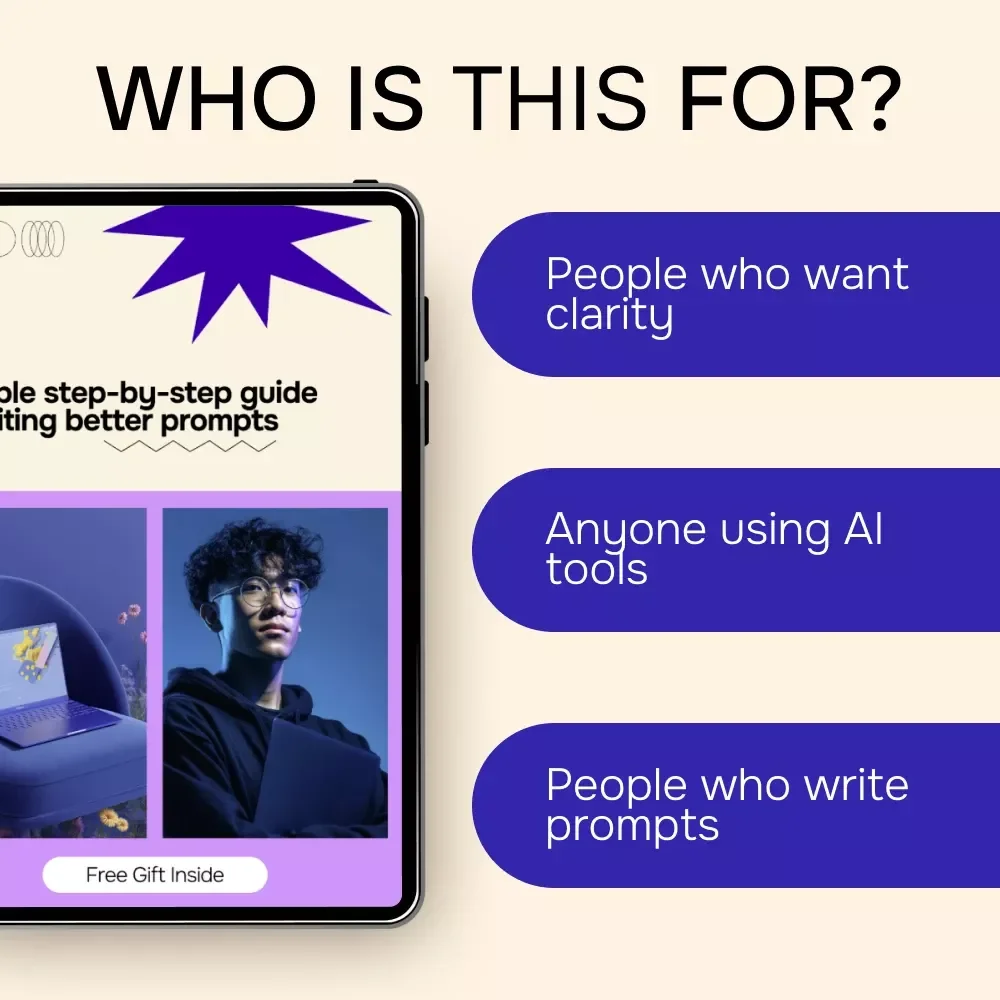 A Simple Step-by-Step Guide to Writing Better Prompts – Beginner-Friendly AI Prompting eBook, Learn how to write better ai prompts step by step
