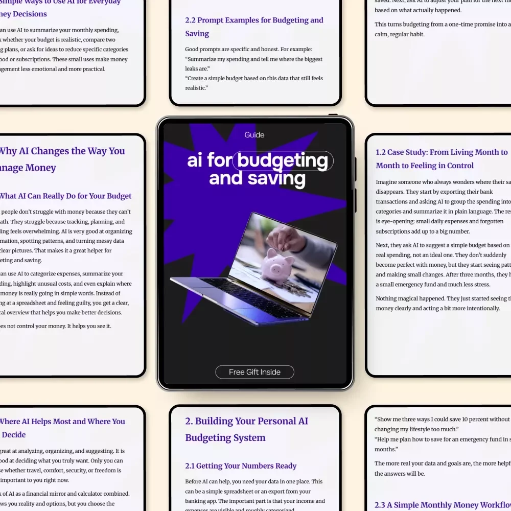 AI for Budgeting and Saving – Smart Guide to ai for budgeting and saving money, Simple Systems, Prompts, and Practical Money Habits