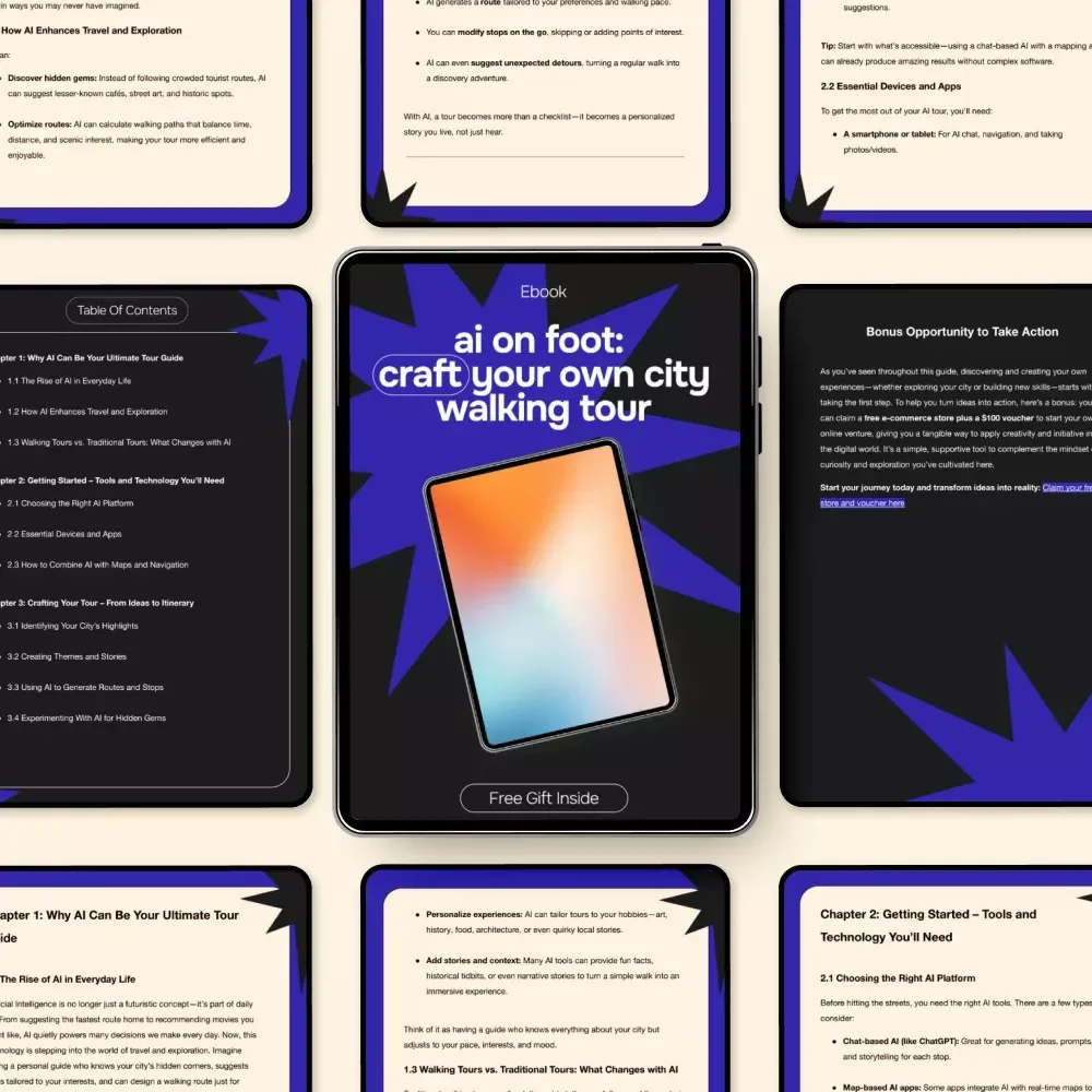 AI on Foot: Craft Your Own City Walking Tour – Smart Travel Ebook Using ai for generating a walking tour of your own city