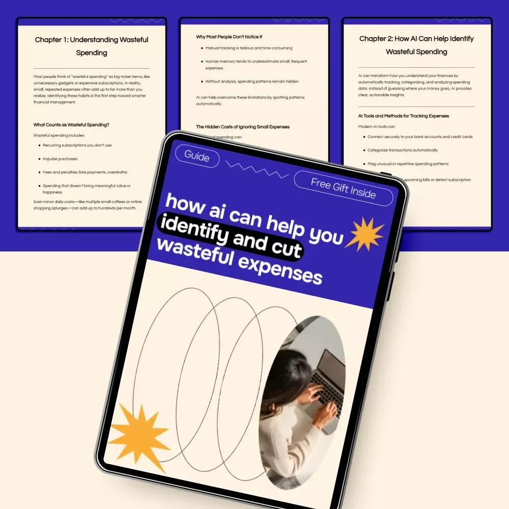 How AI Can Help You Identify and Cut Wasteful Expenses | Smart Money Guide, AI for Identifying Wasteful Spending, Digital Download