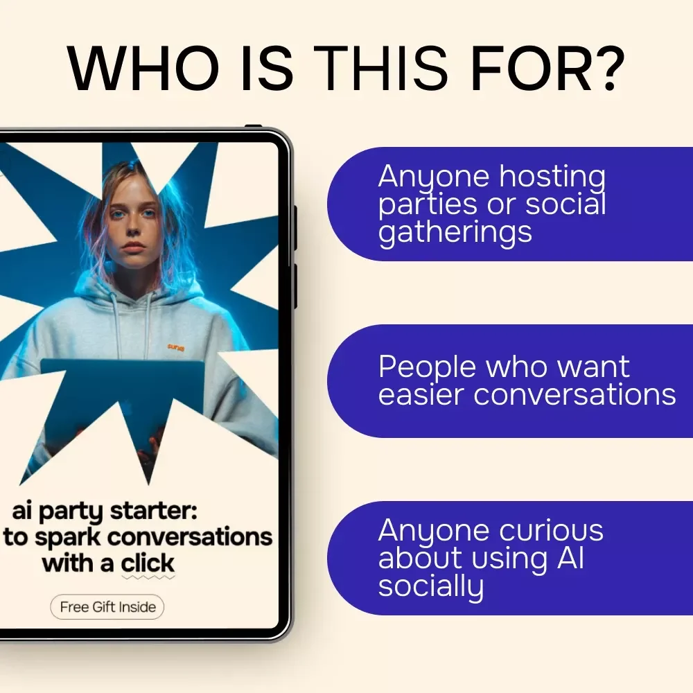 AI Party Starter: How to Spark Conversations with a Click – Ebook Guide to AI for Generating Conversation Starters for a Party, Hosting Icebreakers, Smart Party Planning
