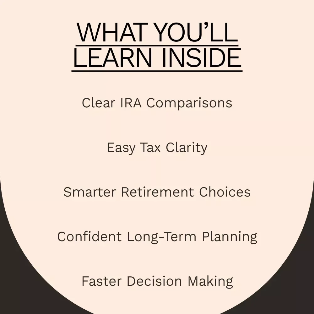 Roth IRA vs Traditional IRA Checklist – Easy Retirement Planning Guide for Beginners | roth ira vs traditional ira which is better | Printable Financial Planning Tool