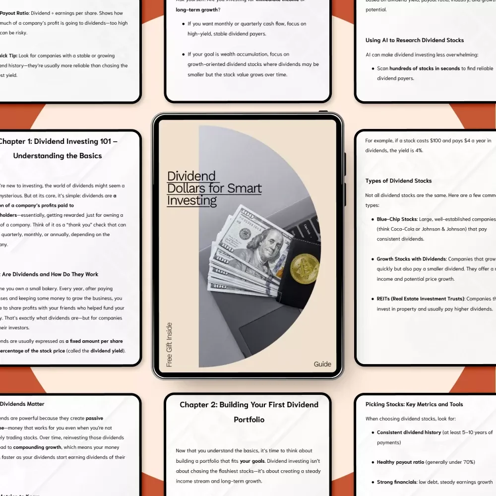 Dividend Dollars for Smart Investing | Beginner-Friendly Dividend Investing Guide | Passive Income & Portfolio Building for Long-Term Wealth