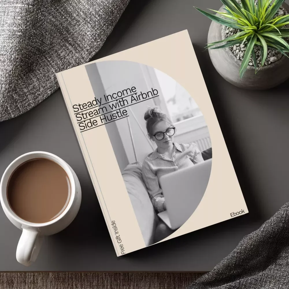 Steady Income Stream with Airbnb Side Hustle | Airbnb Side Hustle from Your Home eBook Guide for Beginners & Hosts