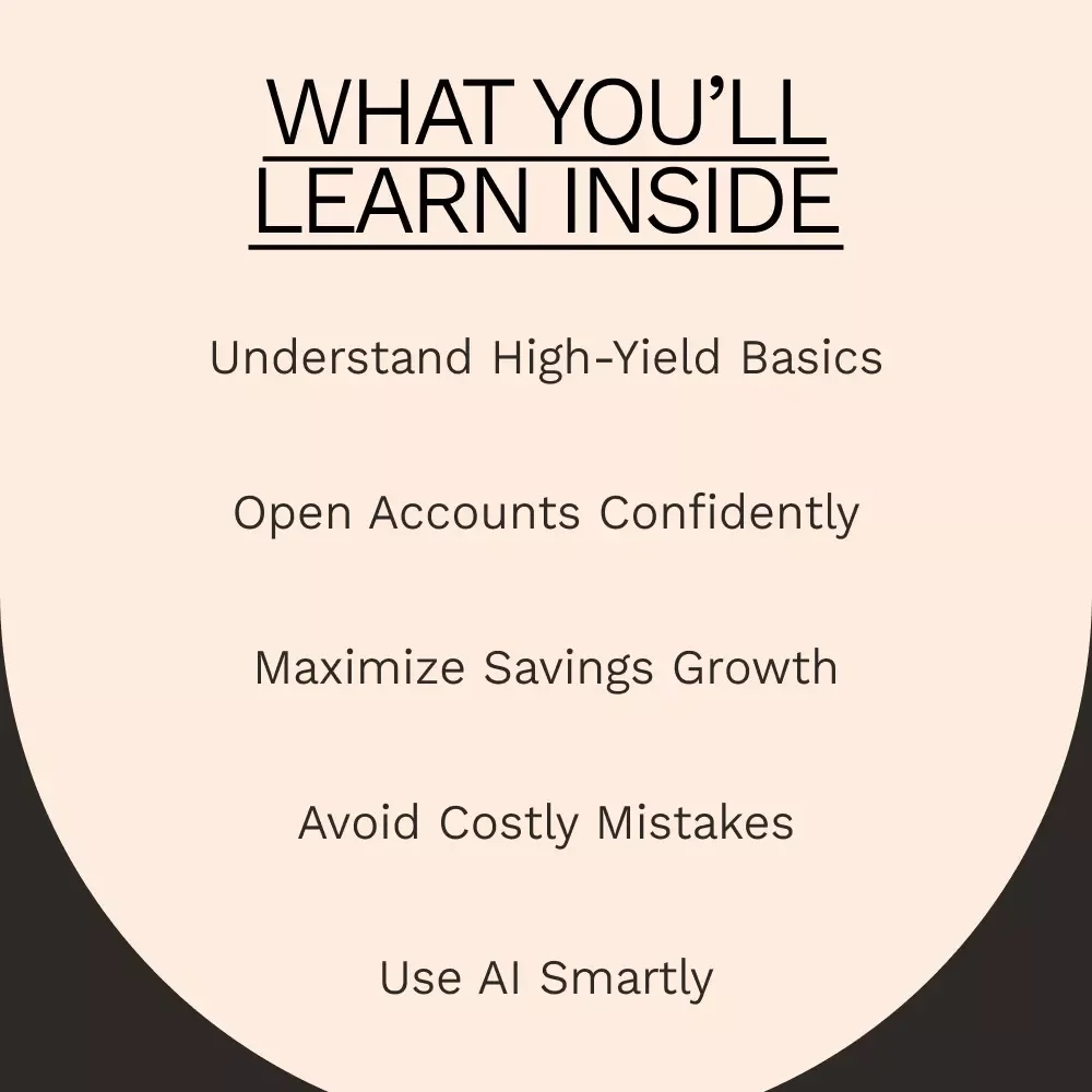 High-Yield Savings Accounts Explained for Beginners | Digital Download eBook | Learn What Is a High Yield Savings Account & How to Grow Your Savings Fast