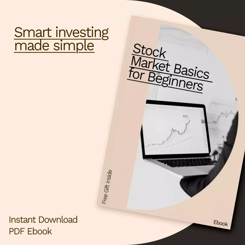 Stock Market Basics for Beginners | Printable Investing eBook | Beginner-Friendly Guide to Trading, ETFs, Mutual Funds & Building Your First Portfolio