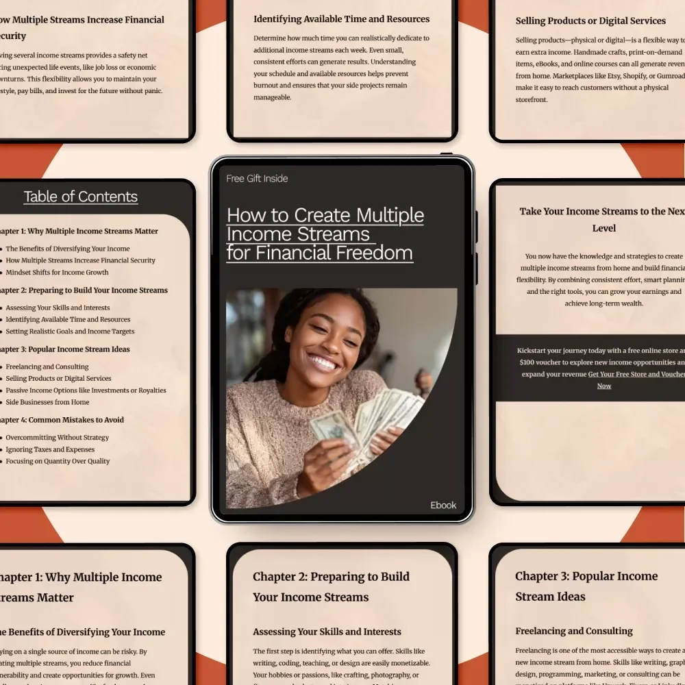 How to Create Multiple Income Streams for Financial Freedom - eBook Guide to Building Your Wealth