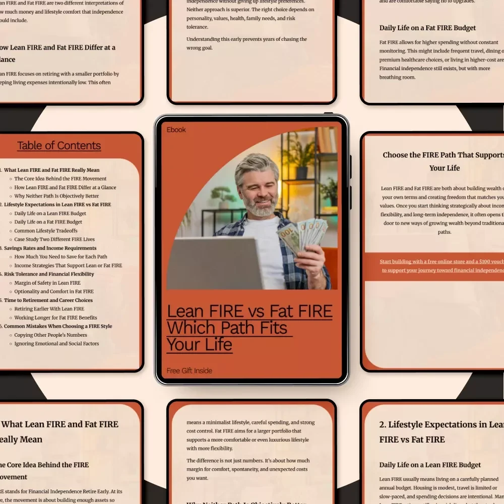 Lean FIRE vs Fat FIRE: Which Path Fits Your Life – eBook Guide to Understanding FIRE Differences