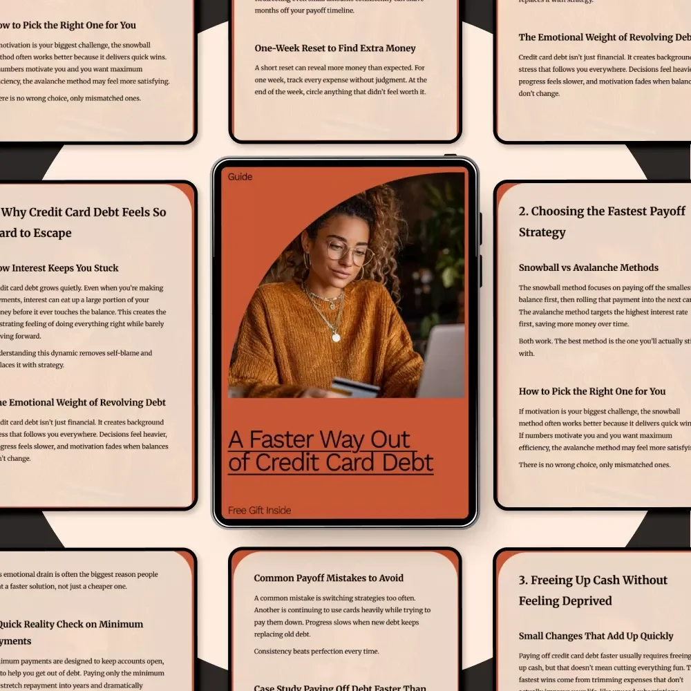 A Faster Way Out of Credit Card Debt | How to Pay Off Credit Card Debt Fast Guide | Debt-Free Plan | Printable PDF Financial Guide for Fast Credit Card Payoff