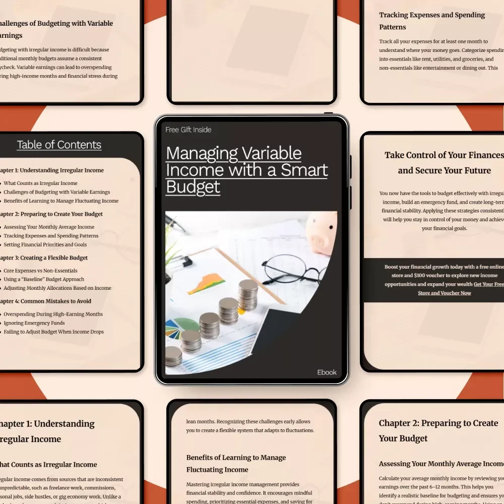 Managing Variable Income with a Smart Budget - eBook Guide on How to Start a Budget with Irregular Income