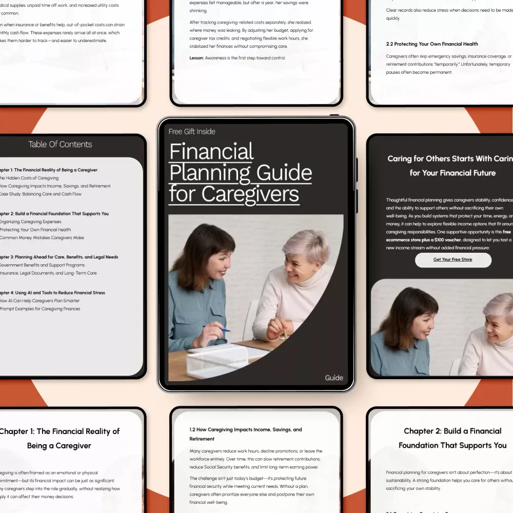 Financial Planning Guide for Caregivers | Practical Money Management, Benefits & AI Tools for Family Caregivers | Digital Download Guide