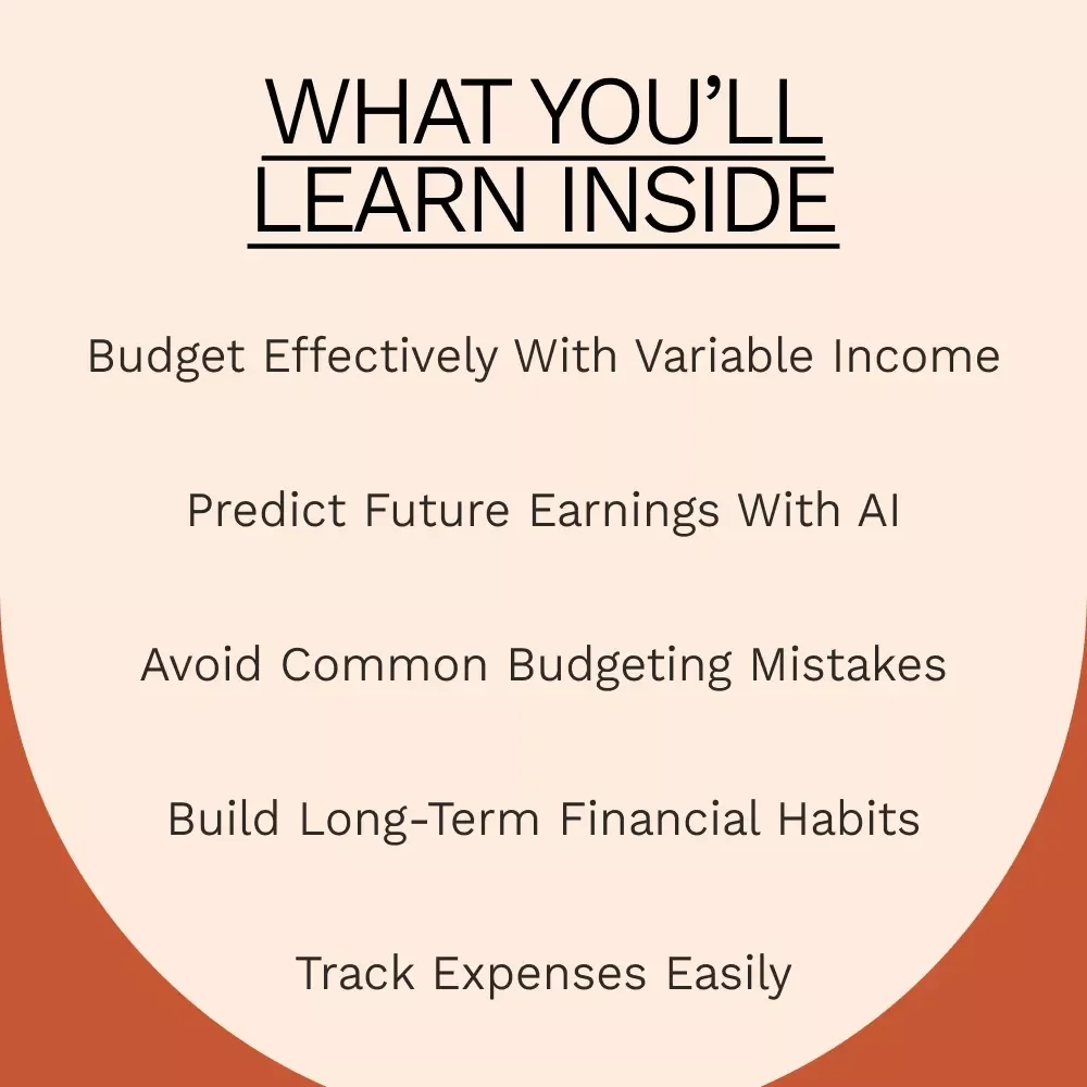 Managing Variable Income with a Smart Budget - eBook Guide on How to Start a Budget with Irregular Income
