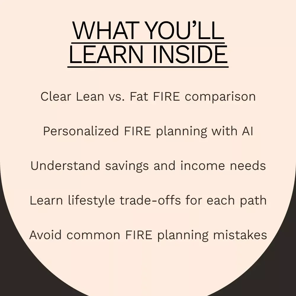 Lean FIRE vs Fat FIRE: Which Path Fits Your Life – eBook Guide to Understanding FIRE Differences