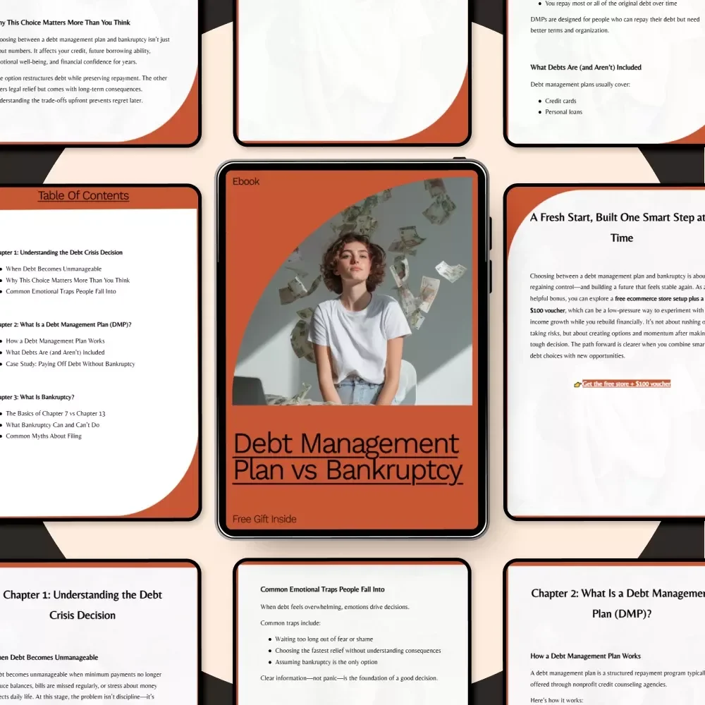Debt Management Plan vs Bankruptcy - A Complete Guide to Making the Right Financial Decision | eBook Download