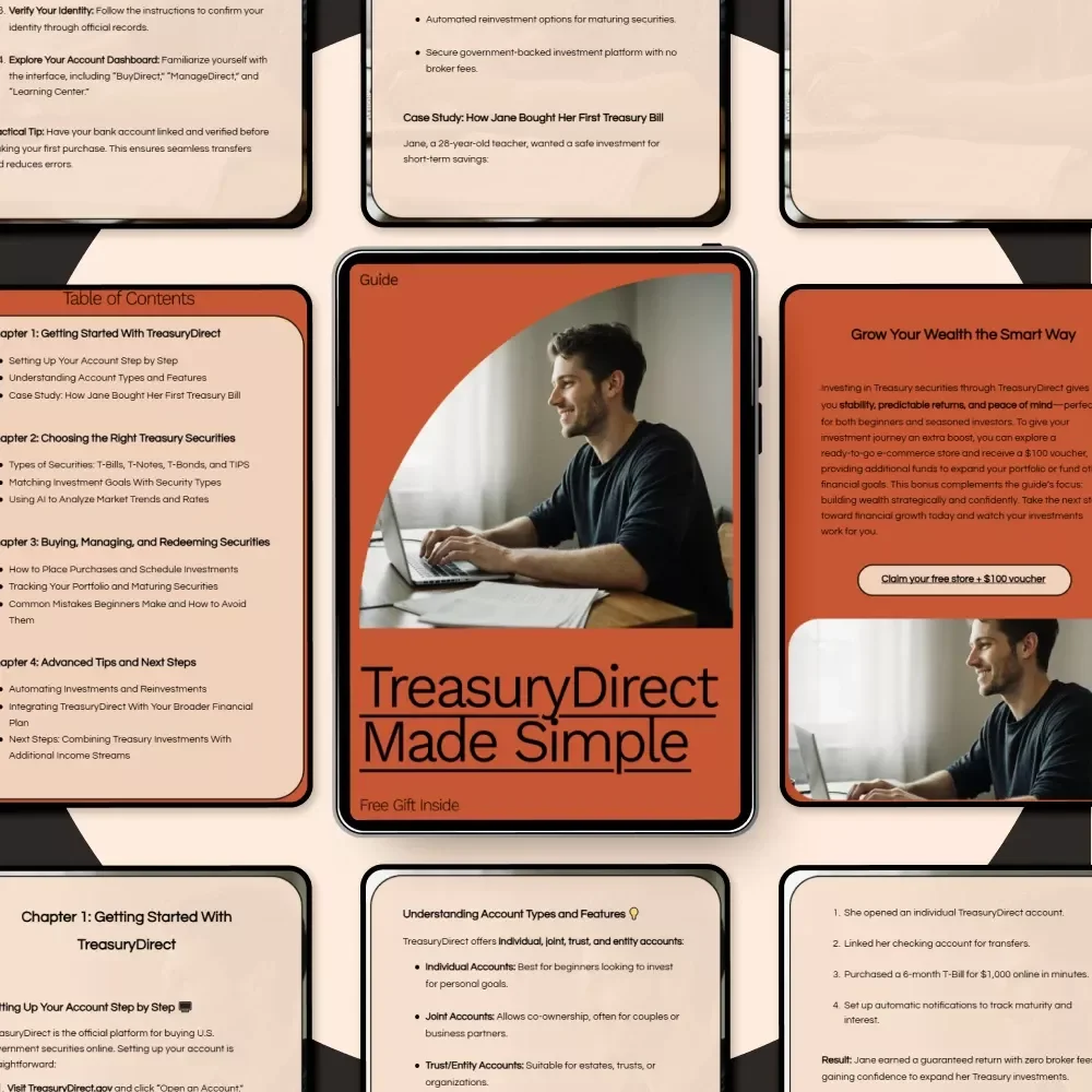 TreasuryDirect Made Simple – Best Treasury Direct Guide for Beginners | Step-by-Step Treasury Bills, Notes & Bonds Digital Guide