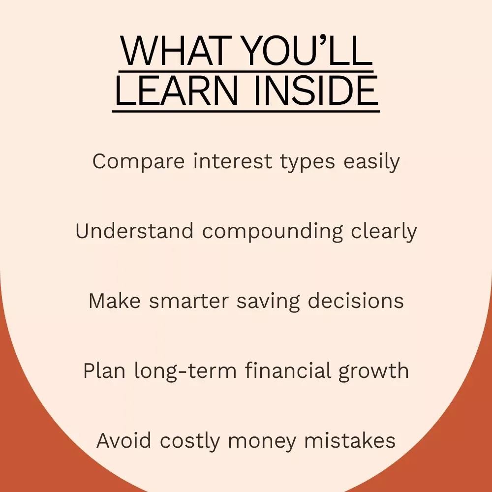 Simple vs Compound Interest for Financial Growth – Easy Finance Guide Explaining Compound Interest vs Simple Interest Difference for Smarter Saving & Investing