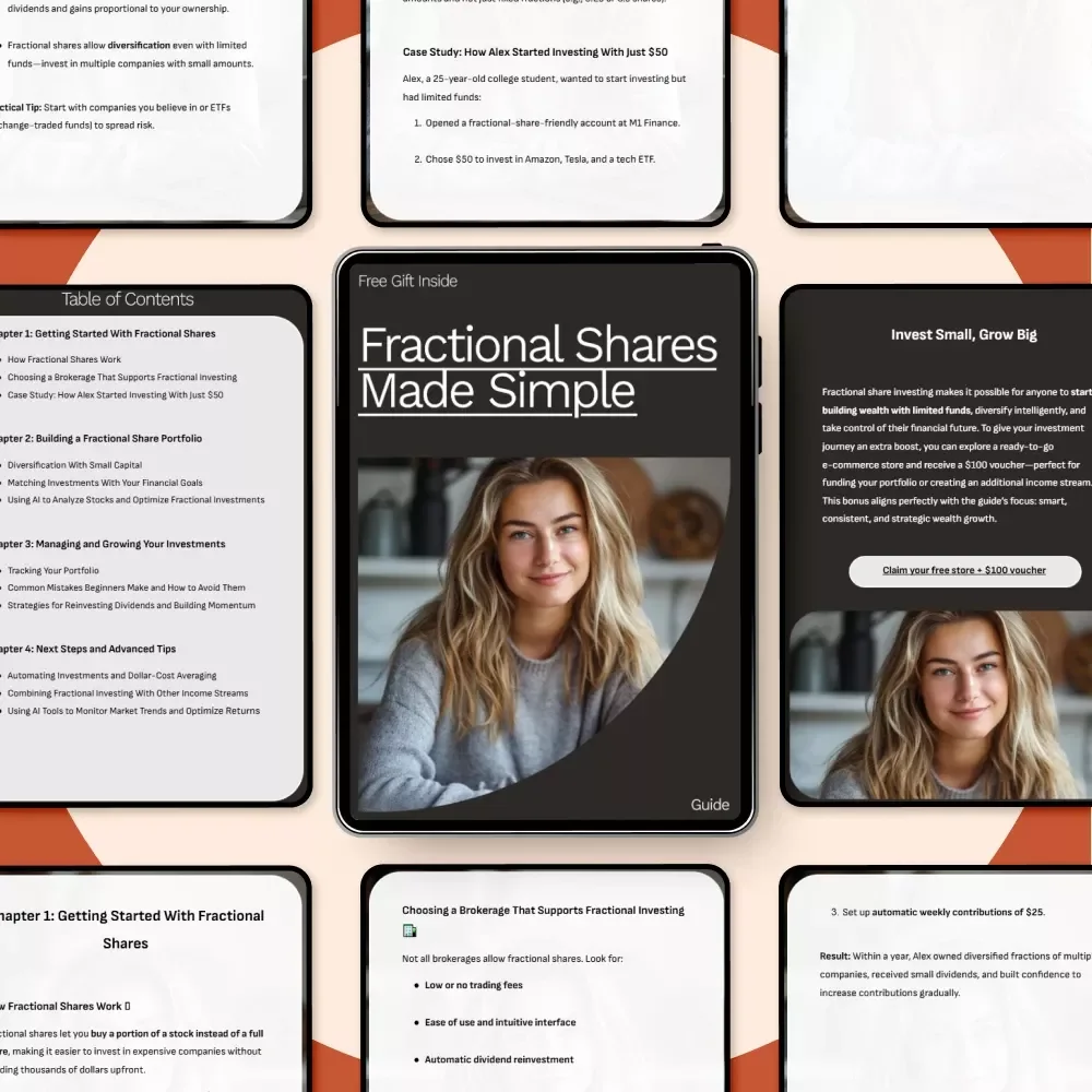 Fractional Shares Made Simple | Beginner-Friendly Investing Guide | Learn how to invest in fractional shares with Confidence | Digital Download
