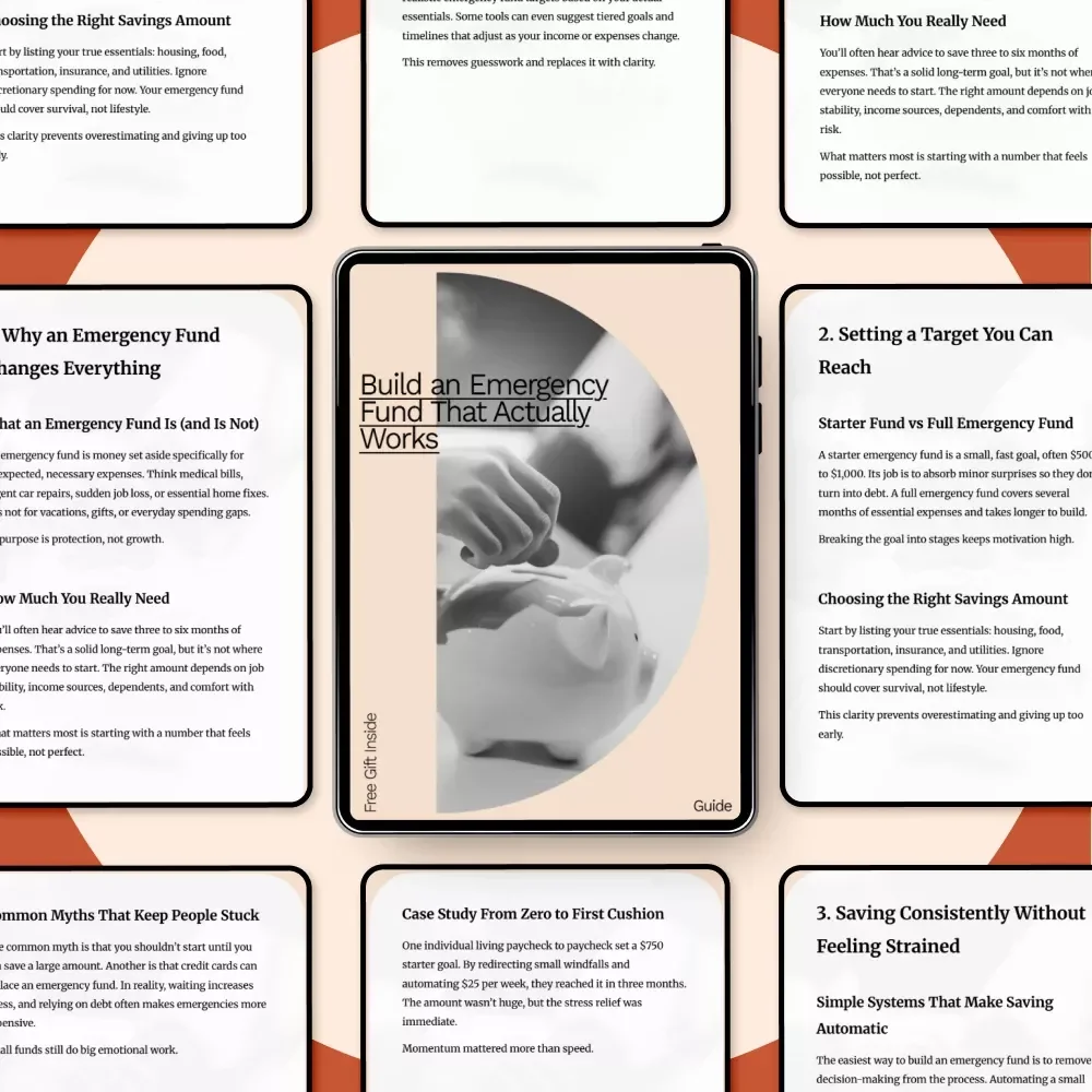 Build an Emergency Fund That Actually Works – Printable Guide for Beginners | Step-by-Step Savings Workbook | How to Build an Emergency Fund | Digital Download