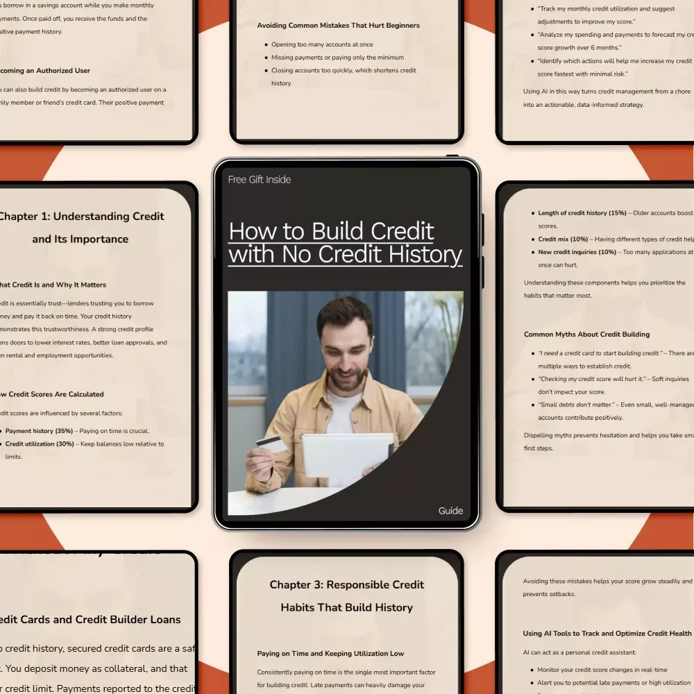 How to Build Credit with No Credit History | Beginner Credit Guide, Step-by-Step Credit Building Digital Download