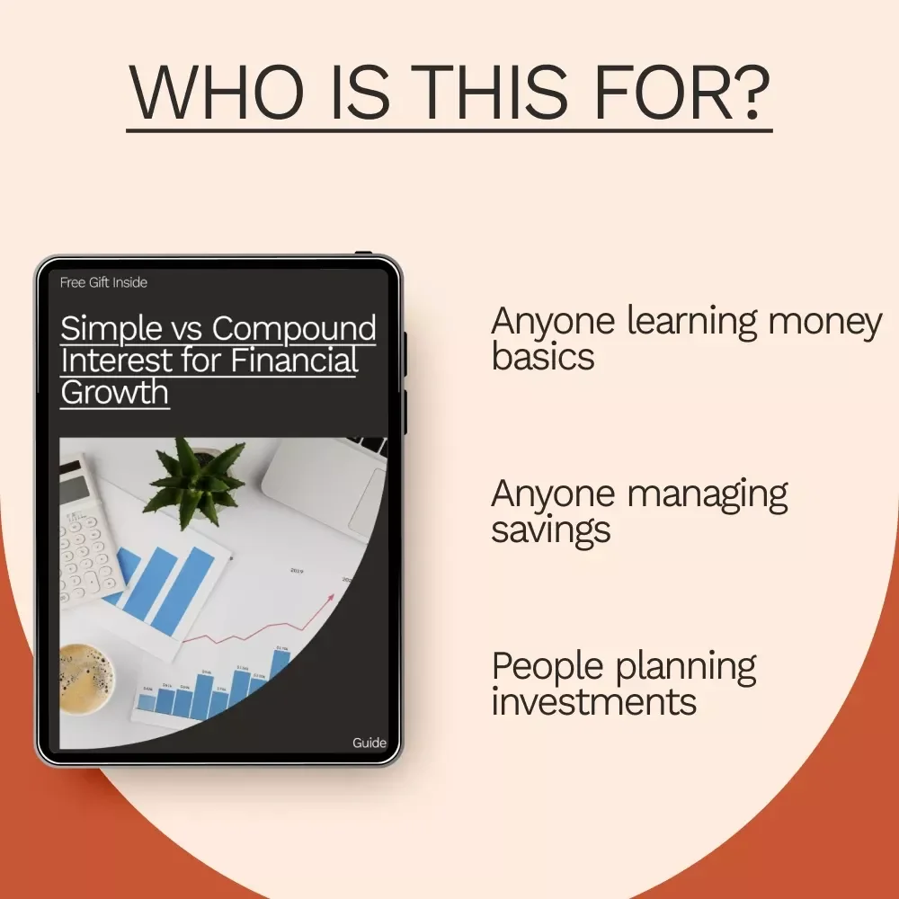 Simple vs Compound Interest for Financial Growth – Easy Finance Guide Explaining Compound Interest vs Simple Interest Difference for Smarter Saving & Investing